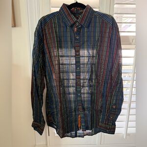 Robert Graham Multicolor Striped Men's Shirt